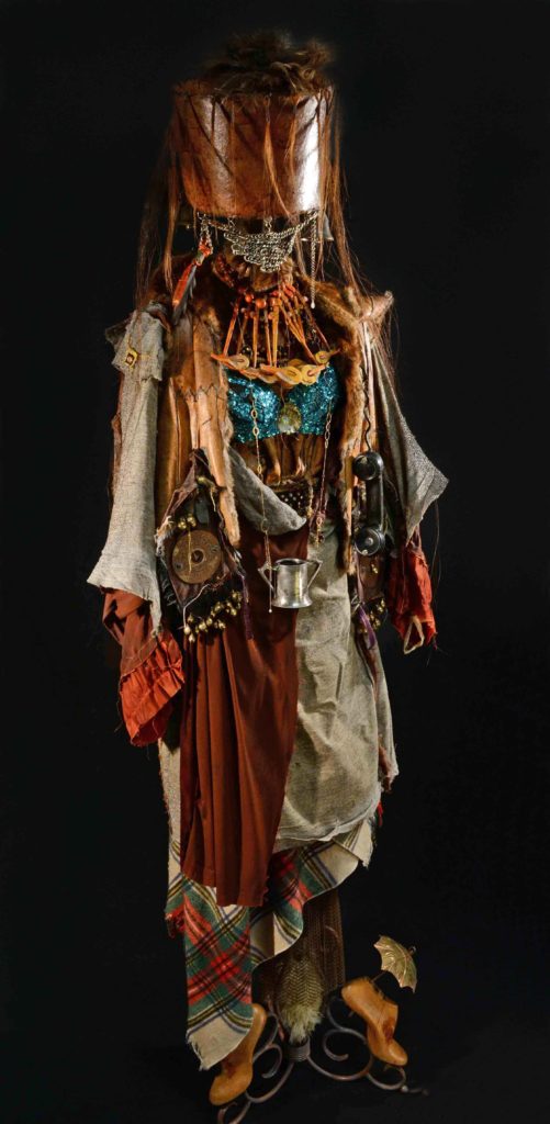 Vestments For A Feminine Field Marshall Assemblage 2016 84 x 36 x 34 inches by Leslie Ann McQuaide